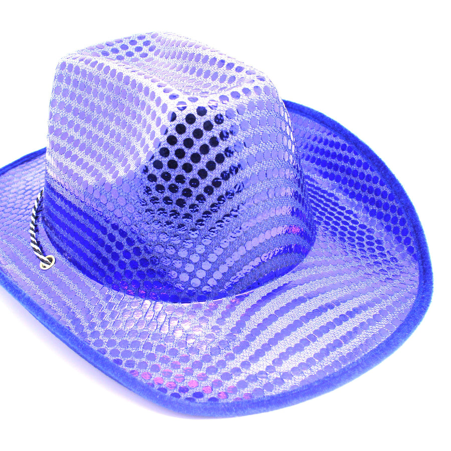 Blue Sequin Cowboy Hat