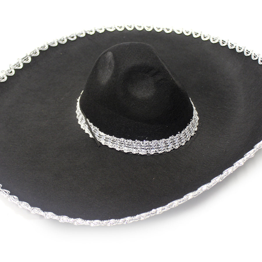 Large Mexican Sombrero Hat (Silver Rim)