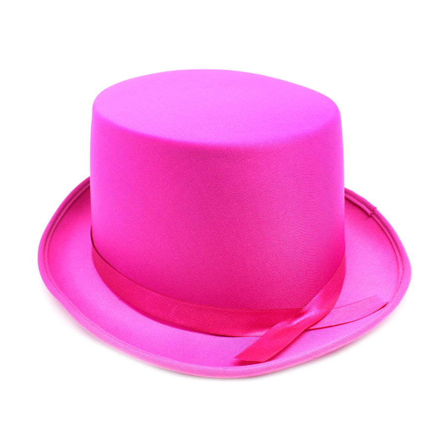 Hot Pink Satin Top Hat