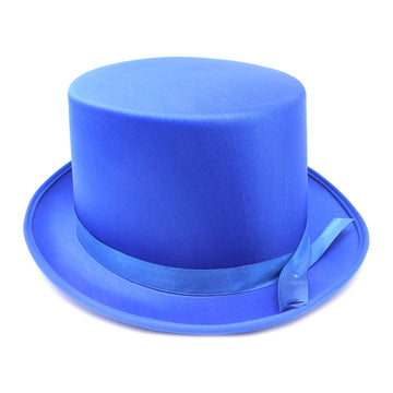 Blue Satin Top Hat