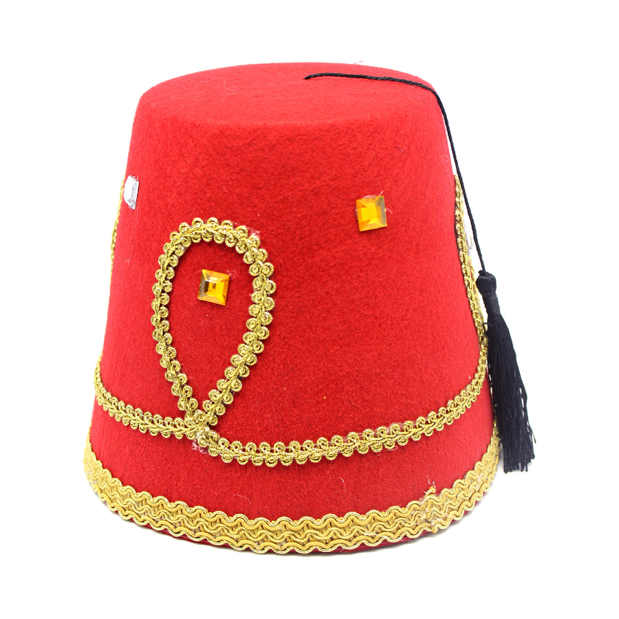 Deluxe Red Arabian Fez Hat