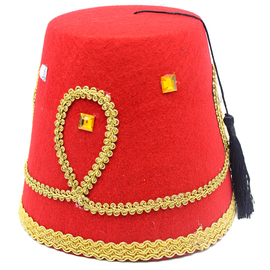 Deluxe Red Arabian Fez Hat