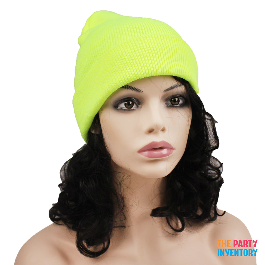 Plain Colour Beanie (Fluro Yellow)