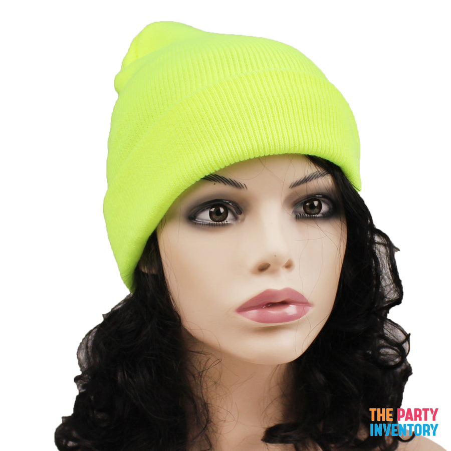 Plain Colour Beanie (Fluro Yellow)