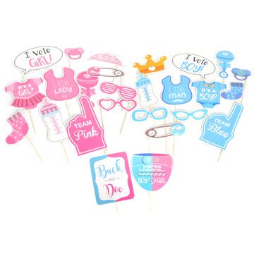 Boy or Girl Gender Reveal Photo Prop Kit