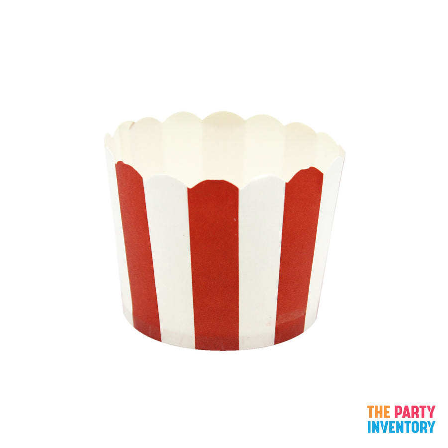 Red Wide Stripe Paper Cupcake Cups (25pk)