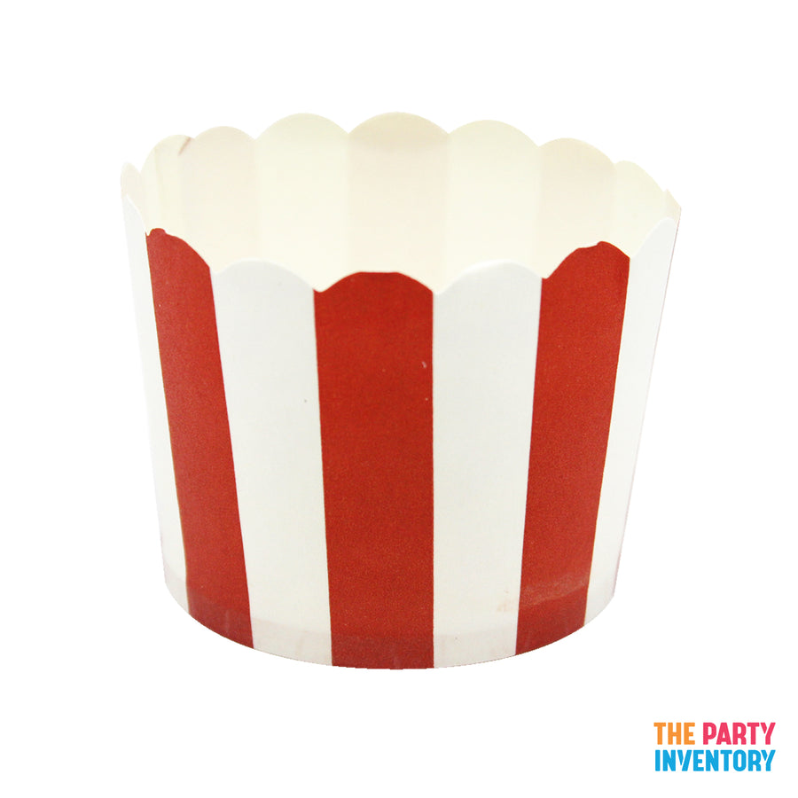 Red Wide Stripe Paper Cupcake Cups (25pk)