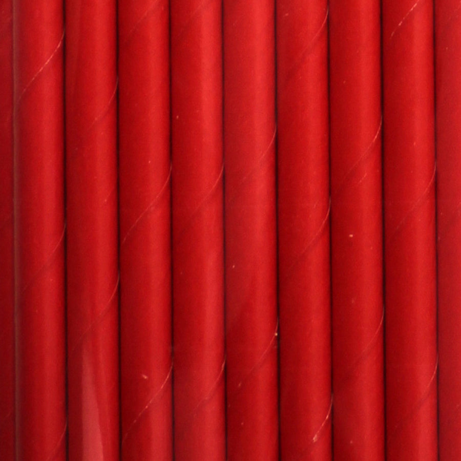 Plain Red Paper Straws