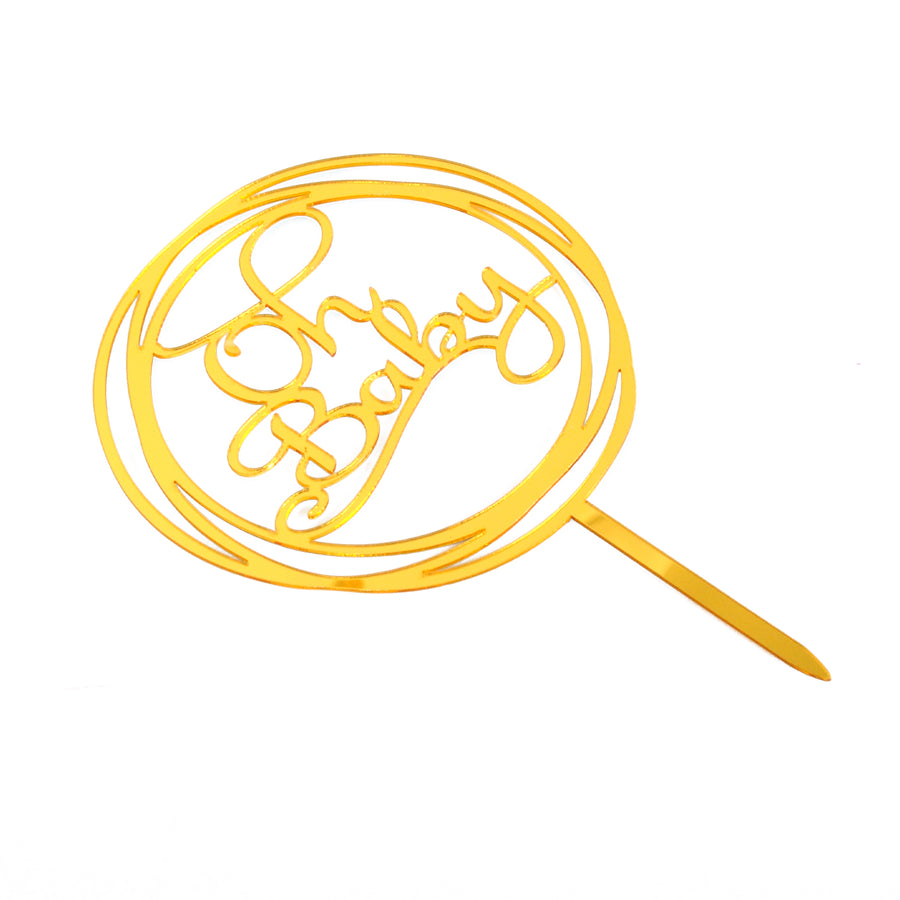 Oh Baby Cake Topper (Gold)