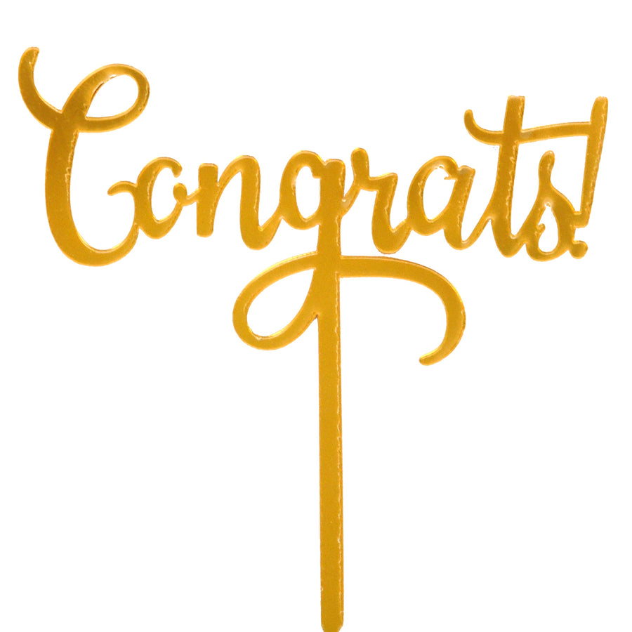 Congrats Cake Topper (Gold)