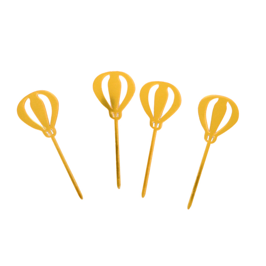 Hot Air Balloon Gold Cupcake Toppers (4pk)