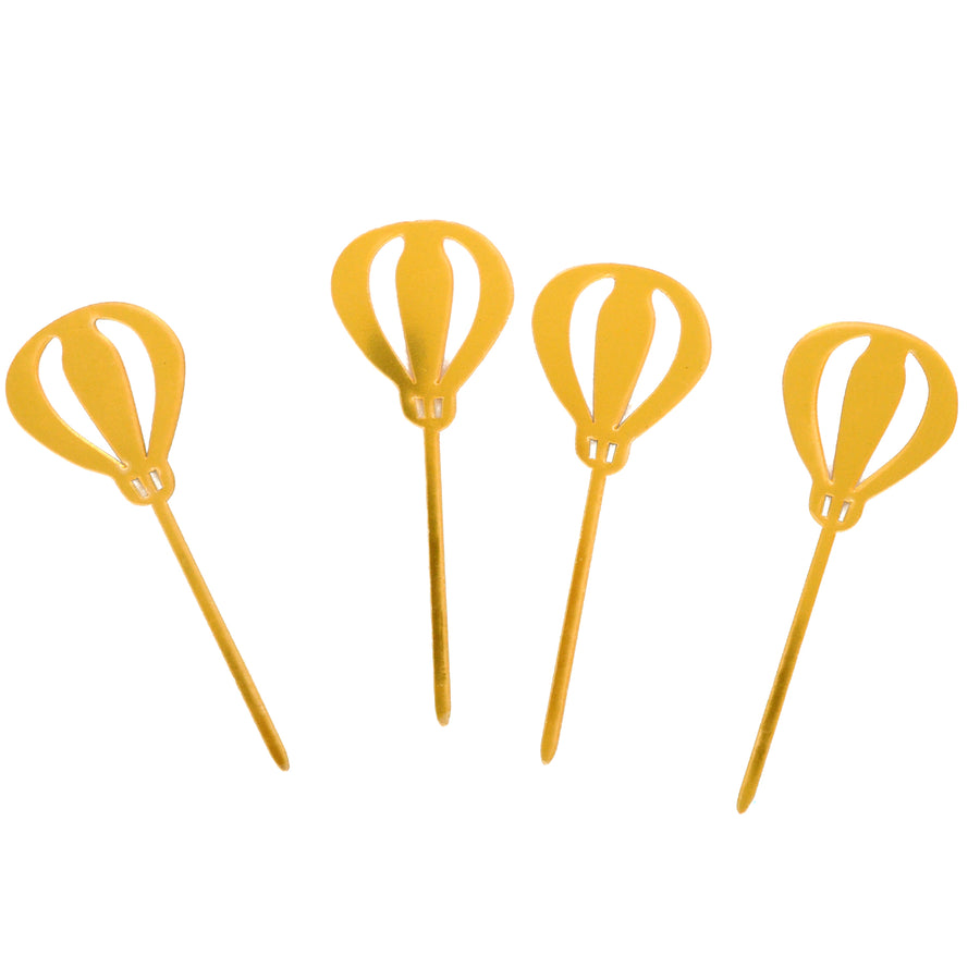 Hot Air Balloon Gold Cupcake Toppers (4pk)