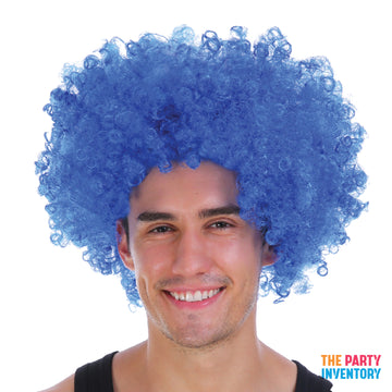 Mens Afro Wig (Blue)