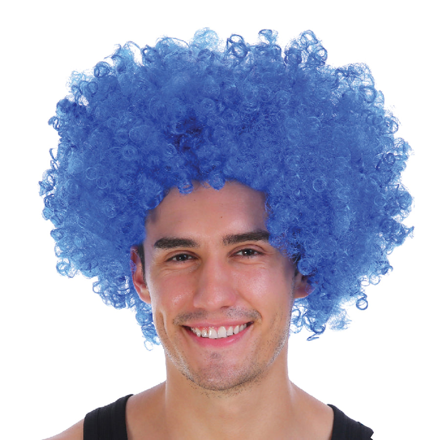 Mens Afro Wig (Blue)