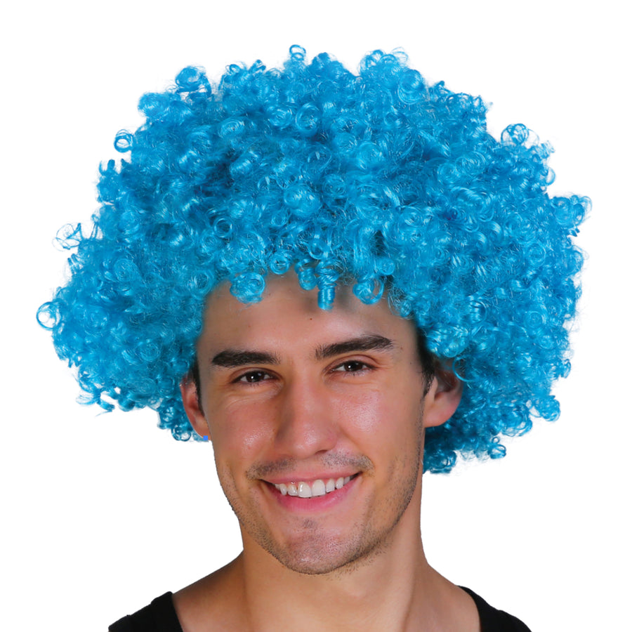 Mens Afro Wig (Light Blue)