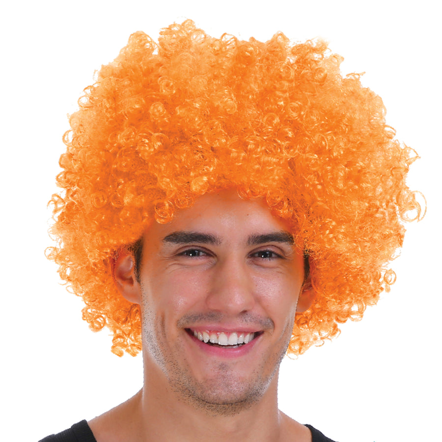 Mens Afro Wig (Orange)