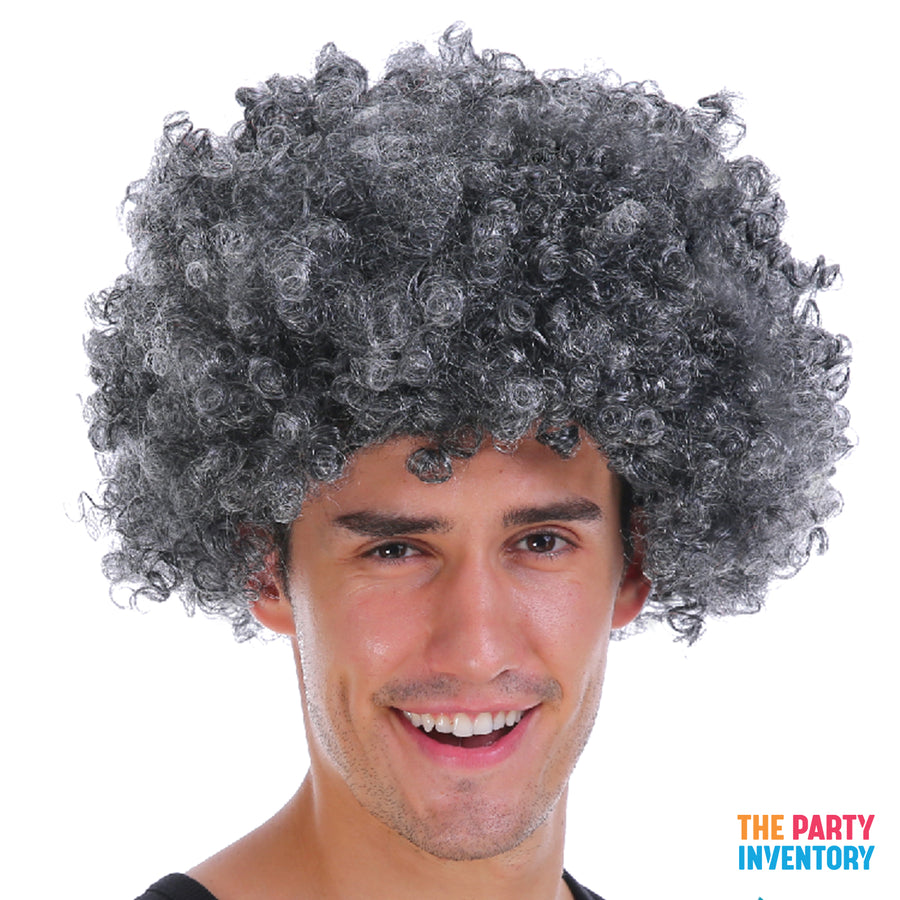 Mens Afro Wig (Grey)