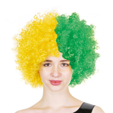 Afro Wig (Aussie Green & Gold)