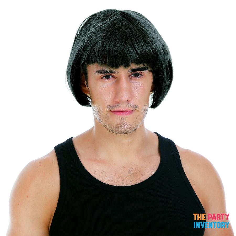 Mens Fringe Wig (Black)