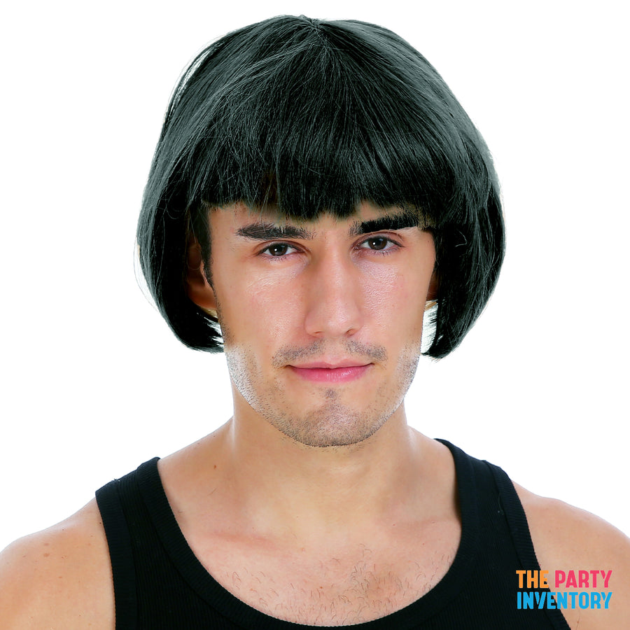 Mens Fringe Wig (Black)