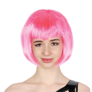 Hot Pink Bob Wig