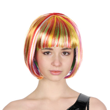 Rainbow Bob Wig