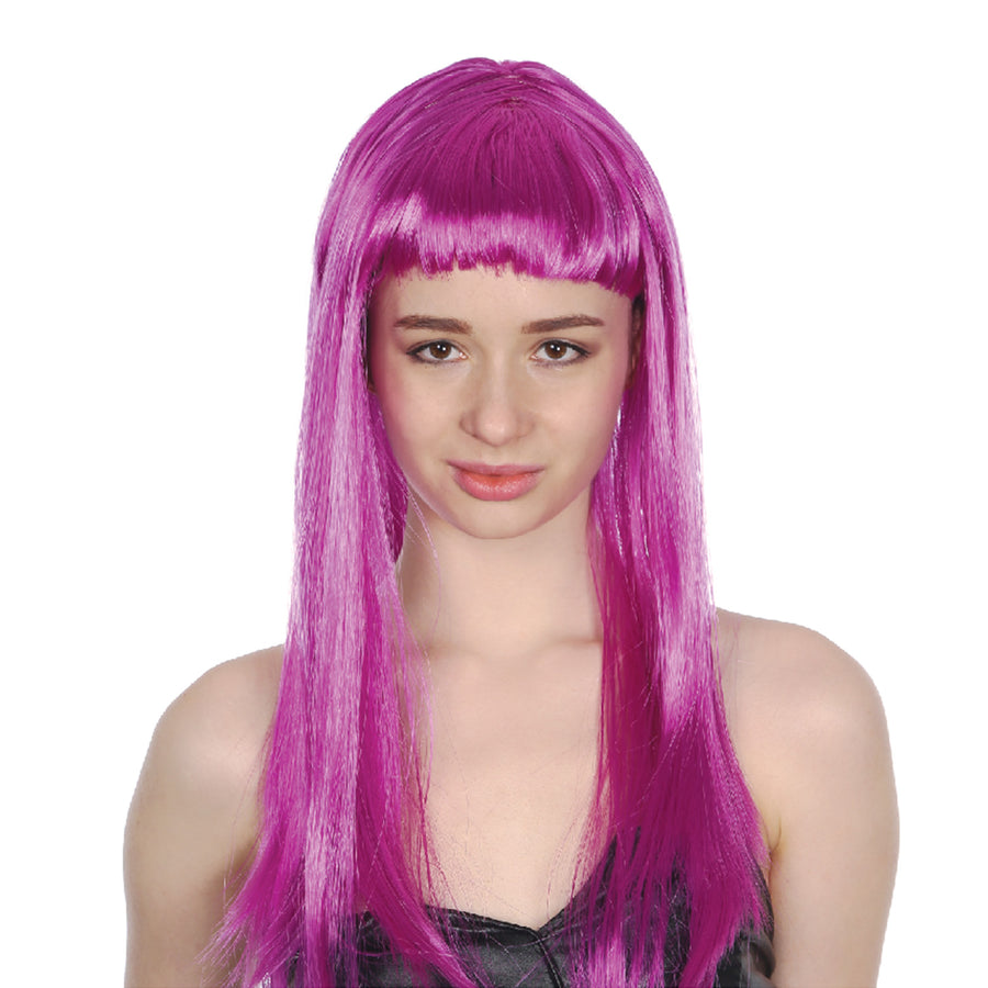 Fuchsia Long Wig with fringe