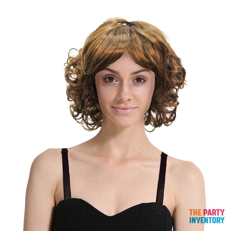 Curly Bob Wig (Brown)