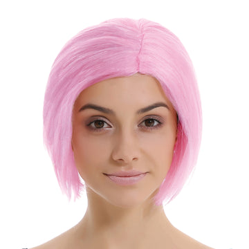 Pink Asymmetrical Bob Wig