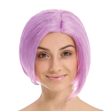 Purple Asymmetrical Bob Wig