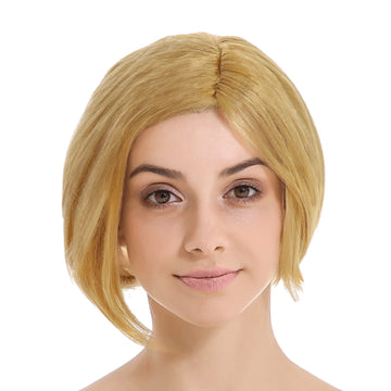 Golden Asymmetrical Bob Wig