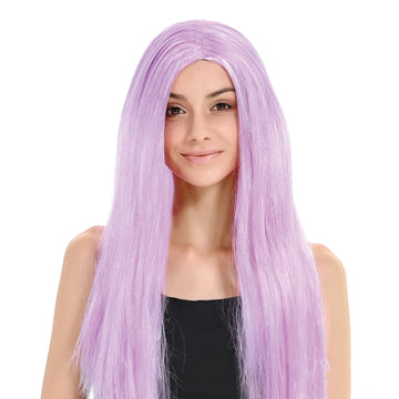 Purple Sleek Long Wig