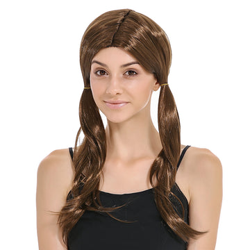 Brown Pigtail Wig