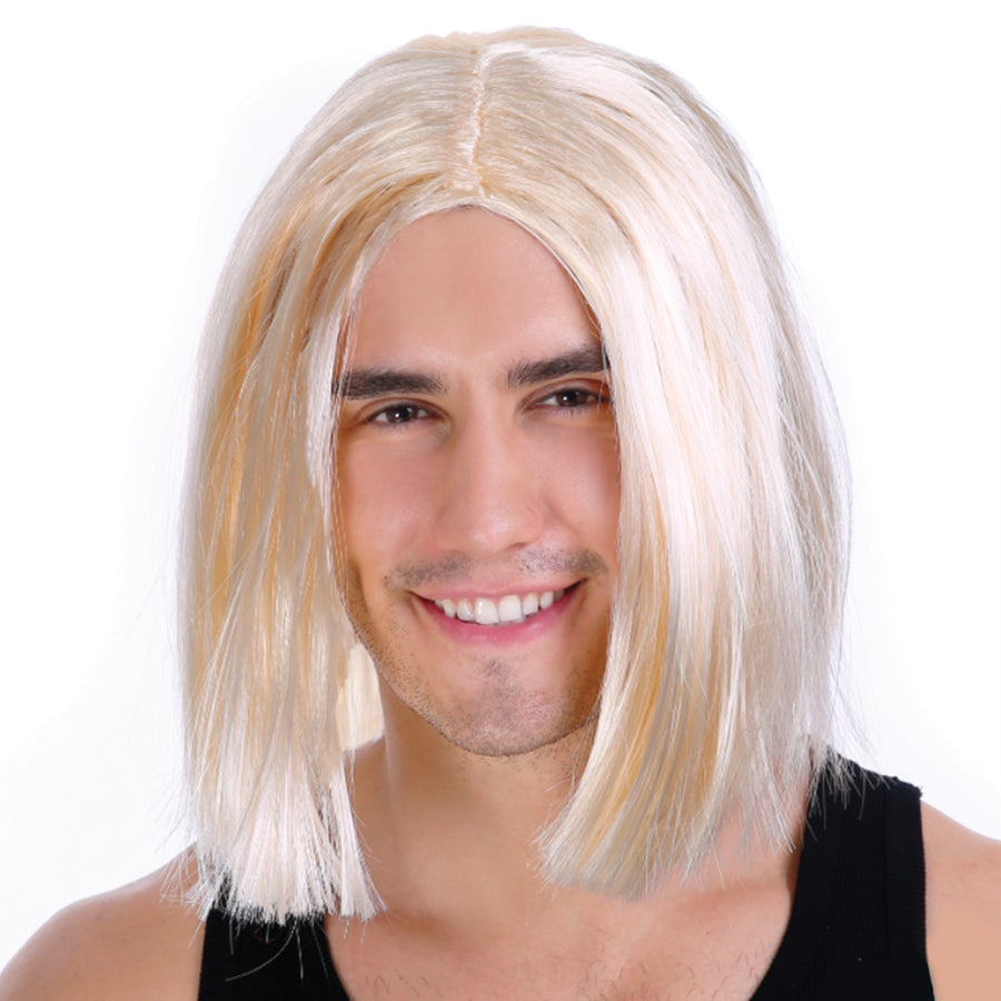 Mens Blonde Lob Wig