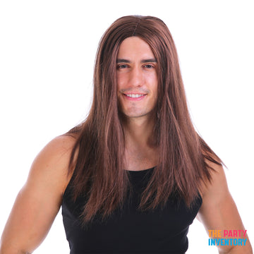 Mens Long Wig (Brown)