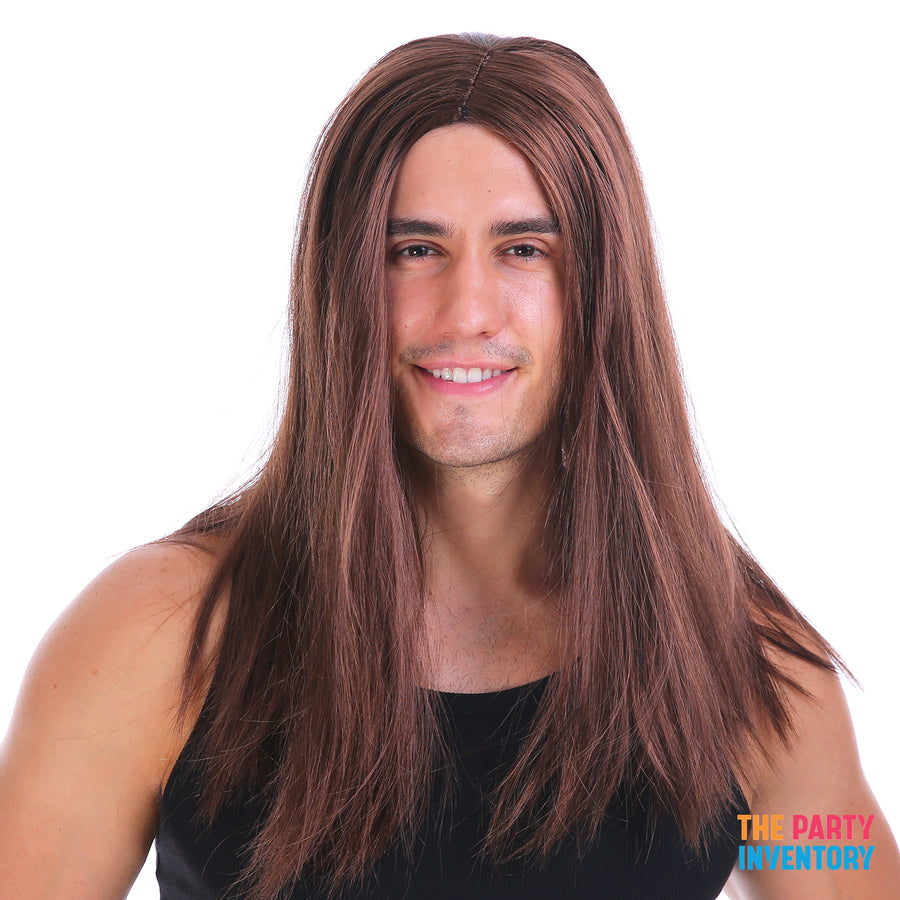 Mens Long Wig (Brown)