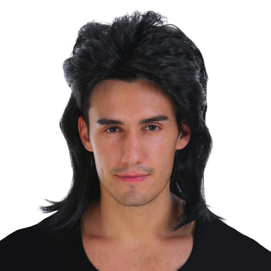 Black Mullet Wig