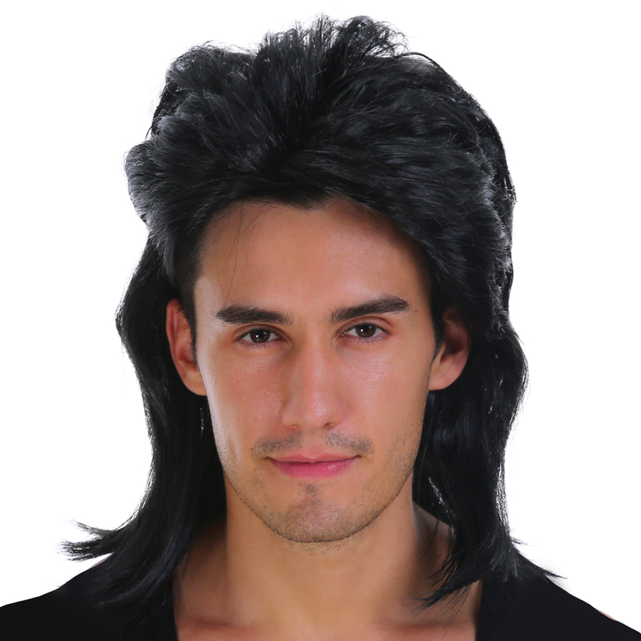 Black Mullet Wig