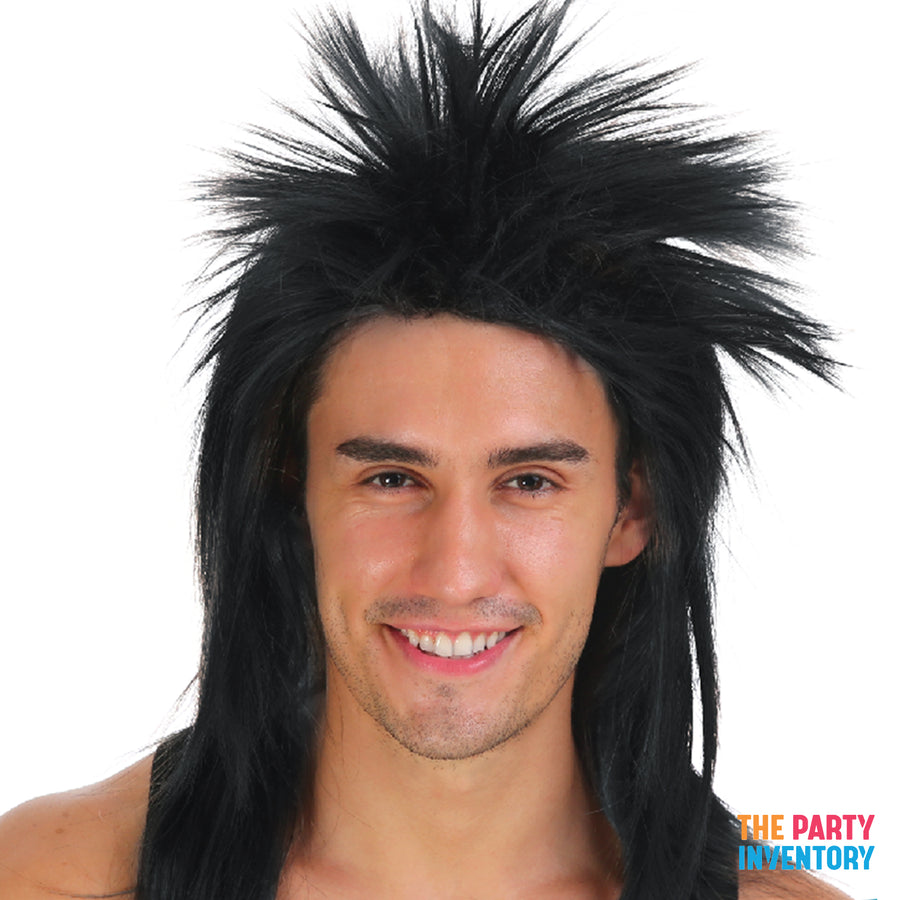 Black Spiky Punk Rock Wig