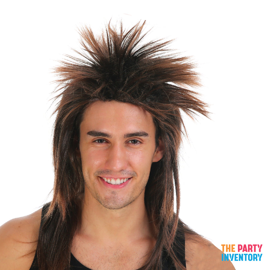 Brown Spiky Punk Rock Wig