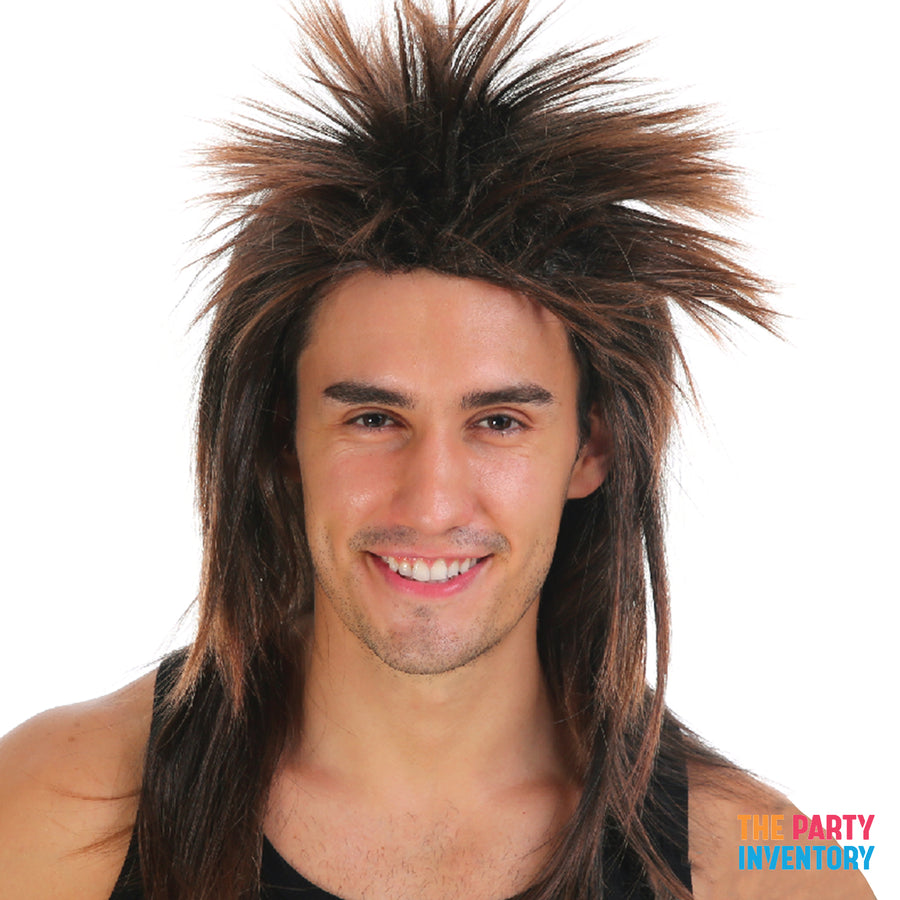 Brown Spiky Punk Rock Wig