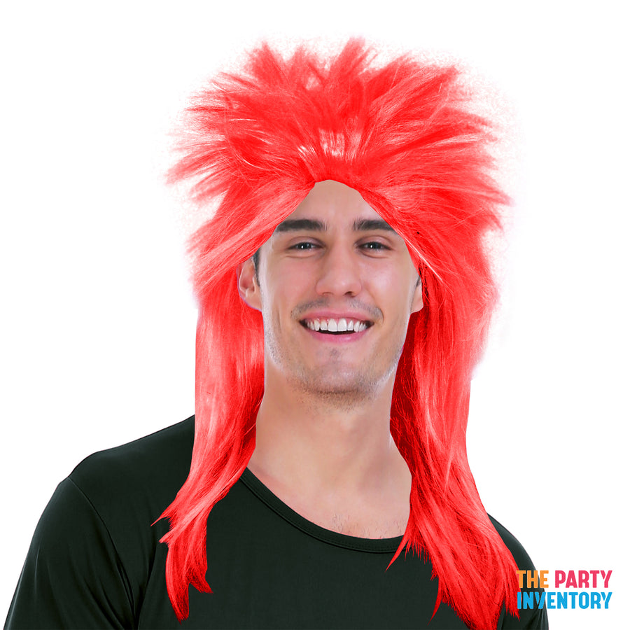 Plain Red Spiky Punk Rock Wig