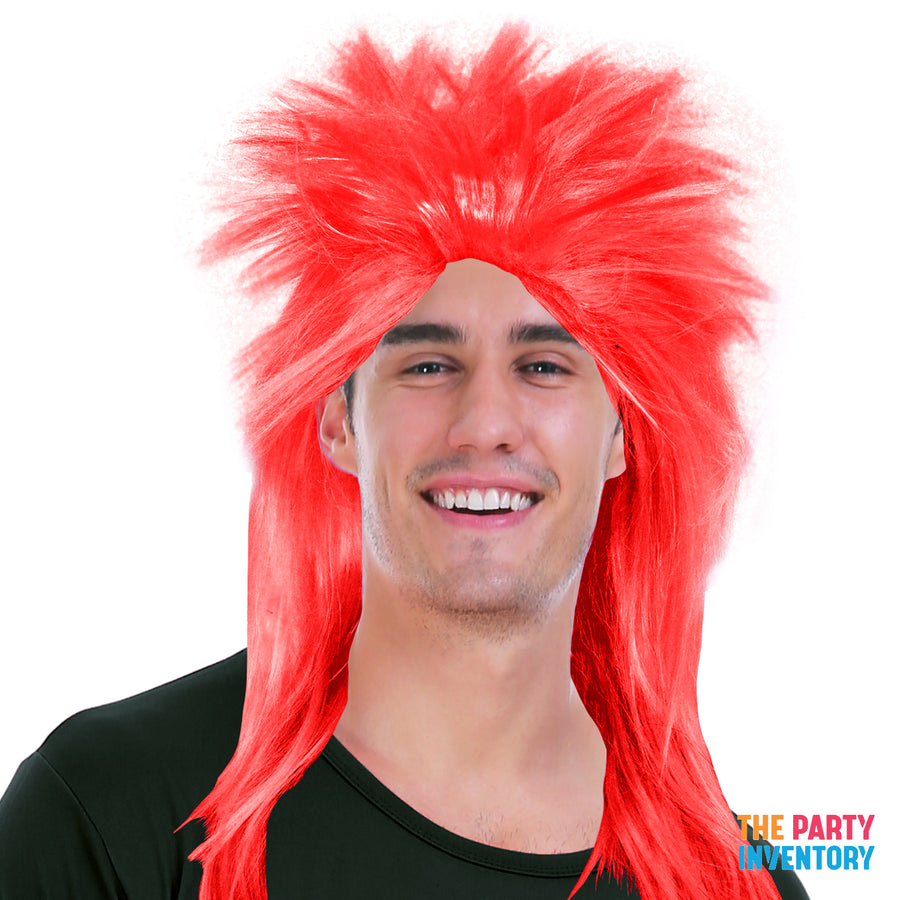 Plain Red Spiky Punk Rock Wig