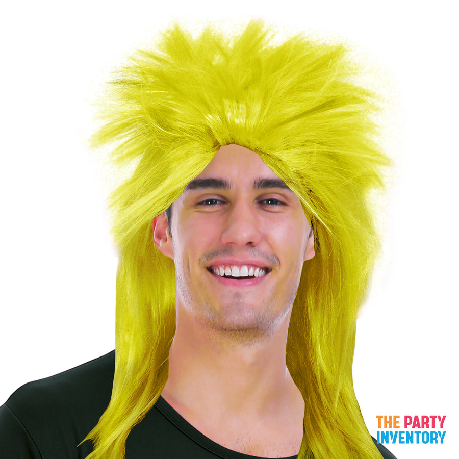 Yellow Spiky Punk Rock Wig