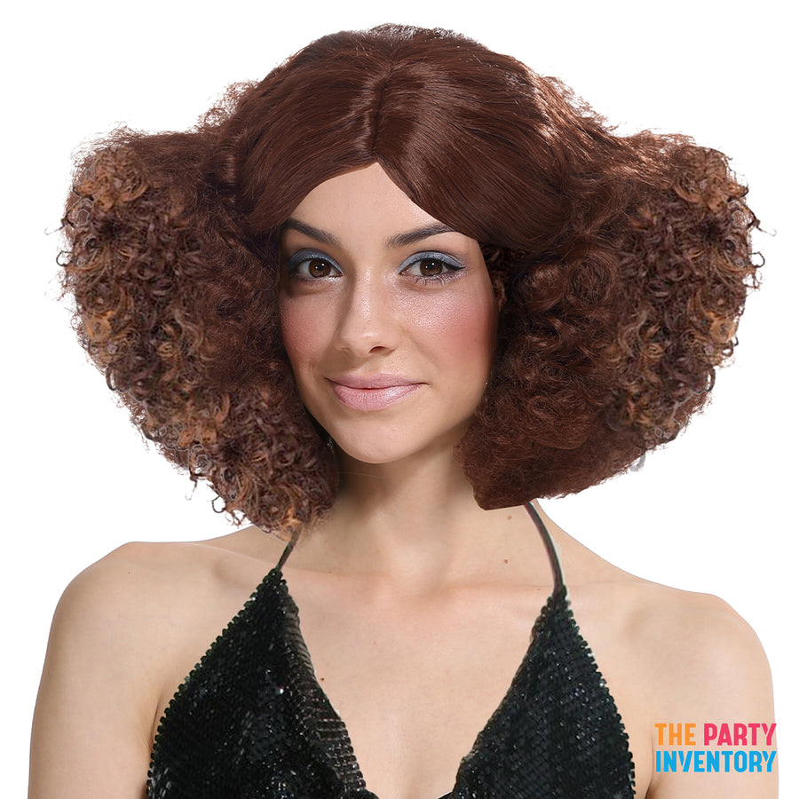 70s Disco Wig (Brown)