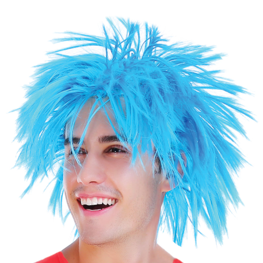 Men's Blue Spiky Wig