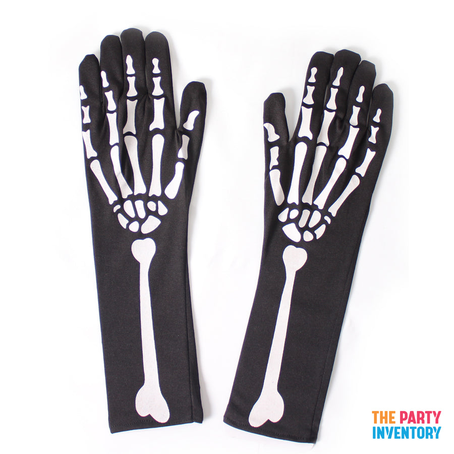 Adult Skeleton Gloves (Long)