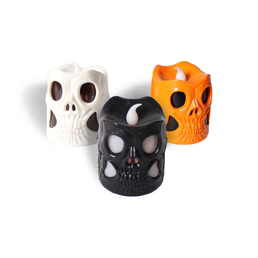 Halloween Skull Candle Lights (4pk)