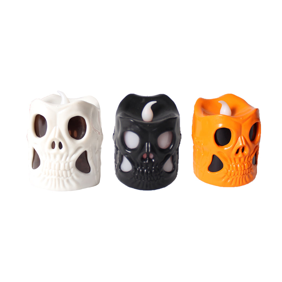 Halloween Skull Candle Lights (4pk)