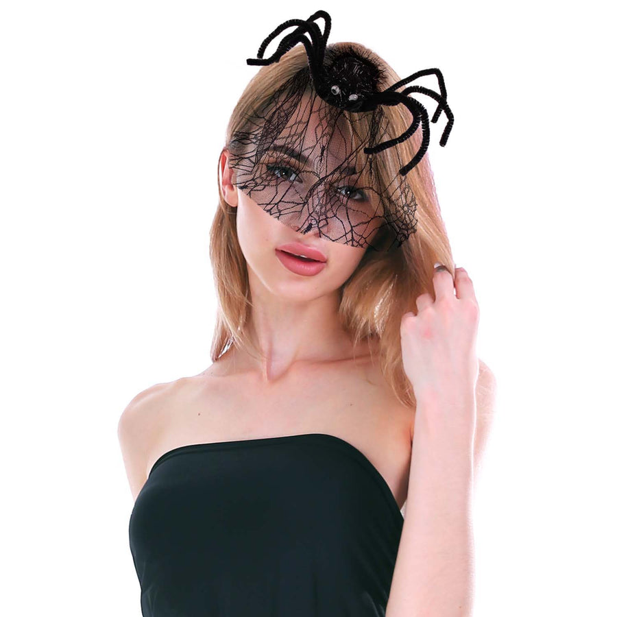 Spider Veiled Hair Clip